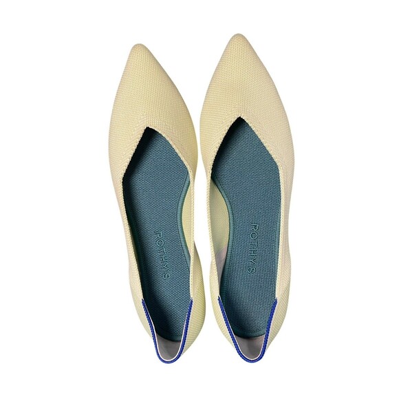 Rothy's The Point II Flats‎ Sour Apple Green Teal Women's 9 - Picture 4 of 12